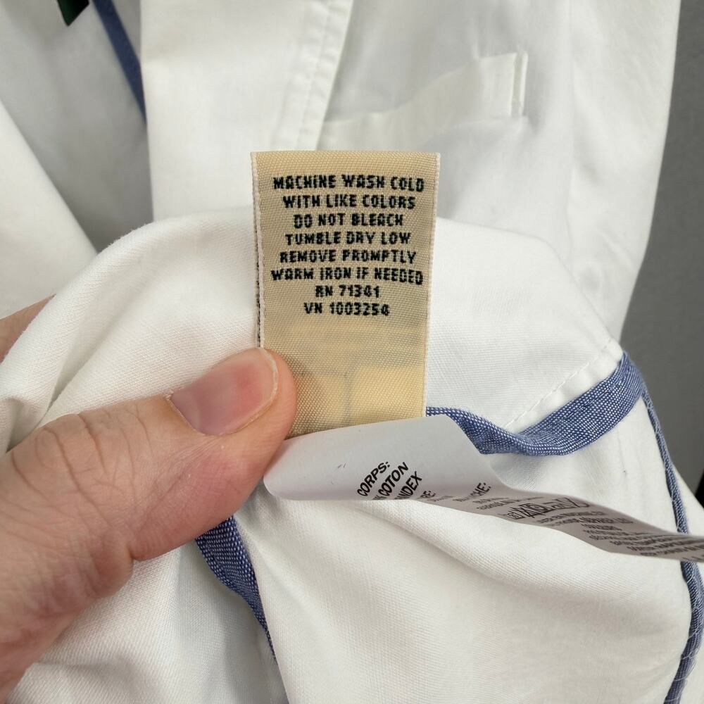 L.L. Bean NWT White Cotton Classic Transitional Single Breasted Pockets Blazer - Picture 8 of 8